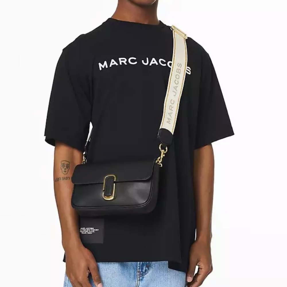 Marc Jacobs Black and Cream Crossbody Bag